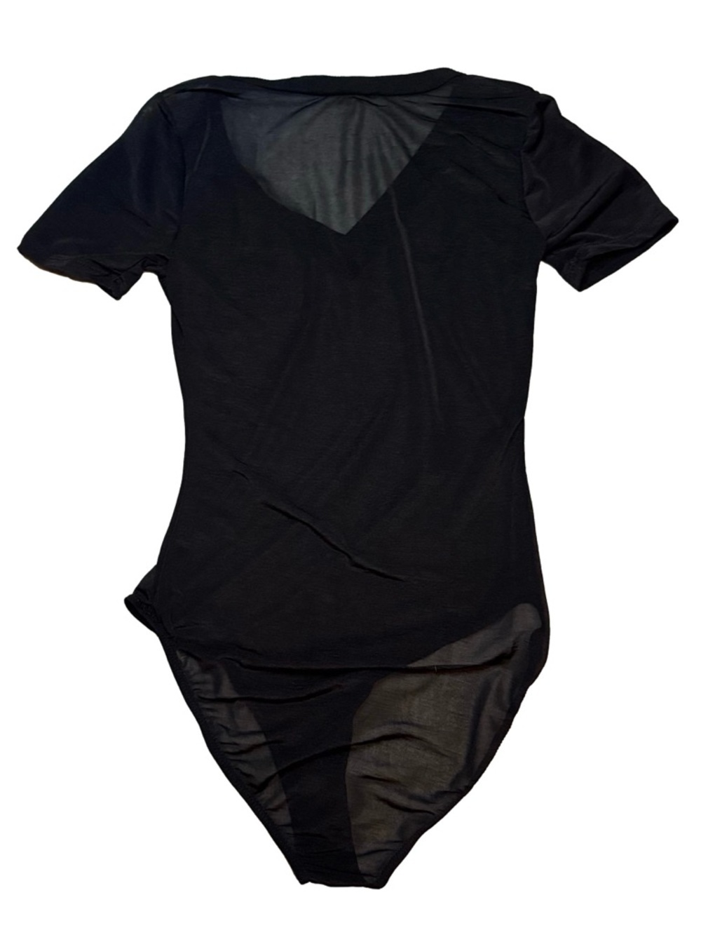 Urban Outfitters Sheer Mesh Black V-Neck Bodysuit NWOT Small - Picture 8 of 8